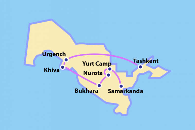 mappa Uzbekistan